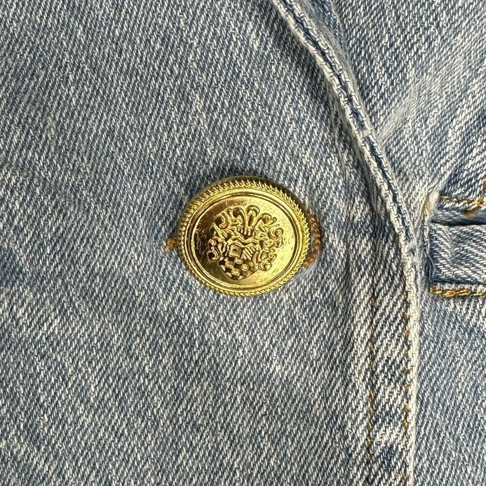 NWT | Elan | Puff Sleeve Denim Jacket | Blue | Medium - Picture 6 of 13